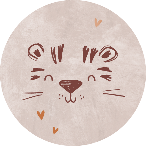 Sluitsticker met tijger
