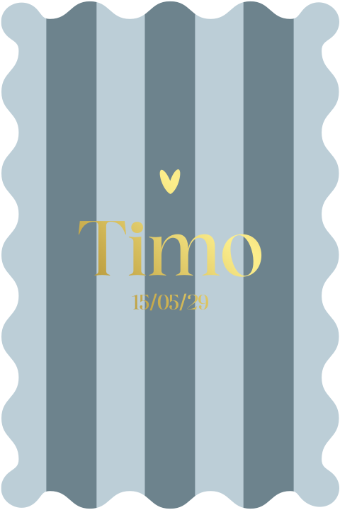 Stanskaart met klassieke strepen jongen