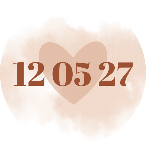 Blush sluitsticker met hartje en trouwdatum