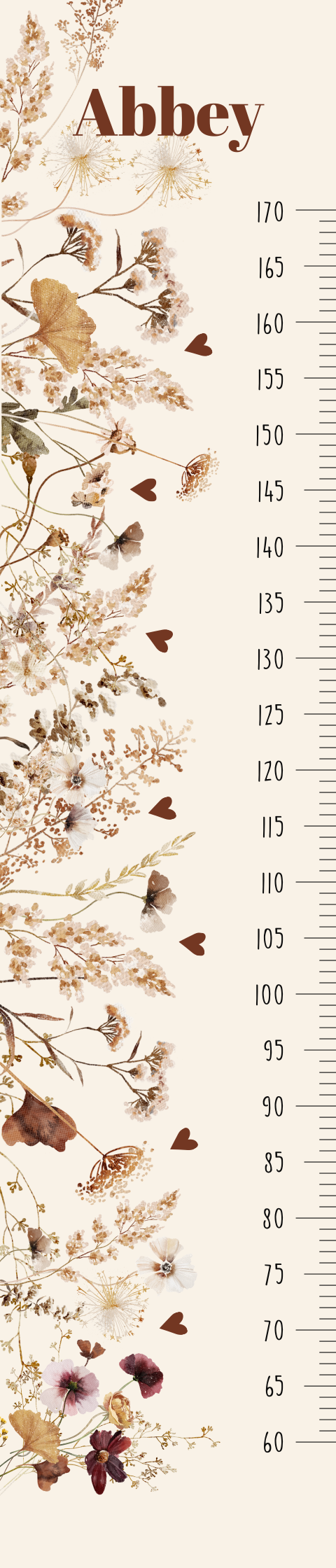 Groeimeter met wilde droogbloemen