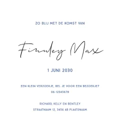 Silhouet geboortekaartje broertjes in bootje in blauw groen