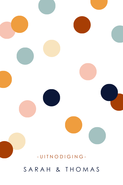 Feestelijke jubileumkaart met gekleurde confetti