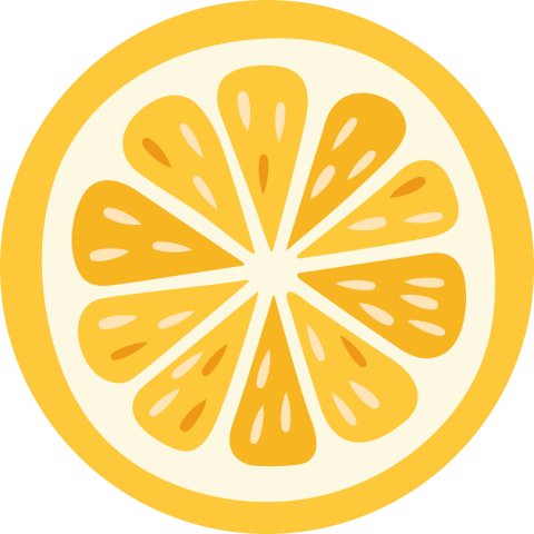 Sluitsticker met een schijfje citroen