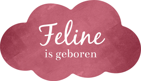 Donkerroze sticker in vorm van wolkje