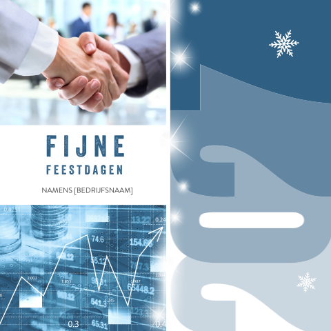Zakelijke kerstkaart met beursstijging en 2027