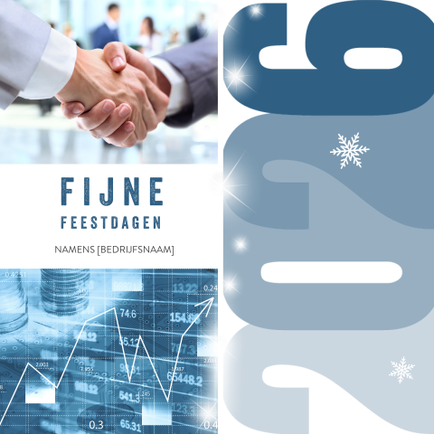 Zakelijke kerstkaart met beursstijging en 2026