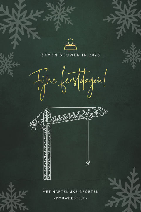 Kerstkaart voor bouwbedrijven – samen bouwen in 2026
