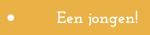 Okergeel geboortelabel met tekst een jongen