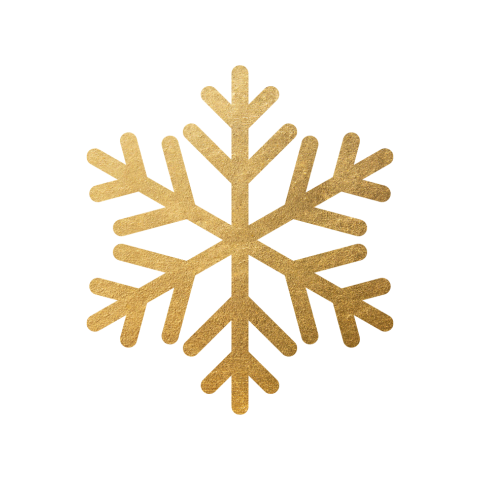 Sluitsticker kerst met goudlook sneeuwvlok