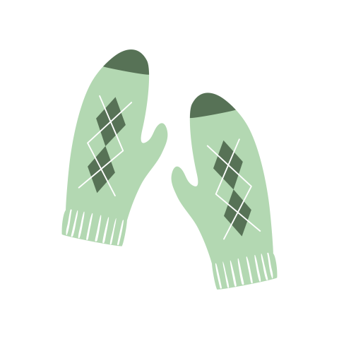 Kerst sluitzegel met groene kerstwanten
