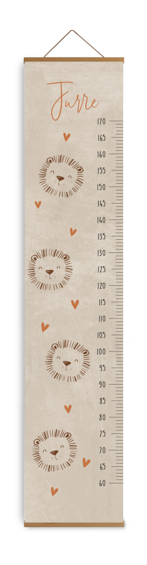 Stoere groeimeter met leeuw