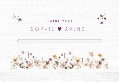 Witte enveloppenkist met aquarel bloemen