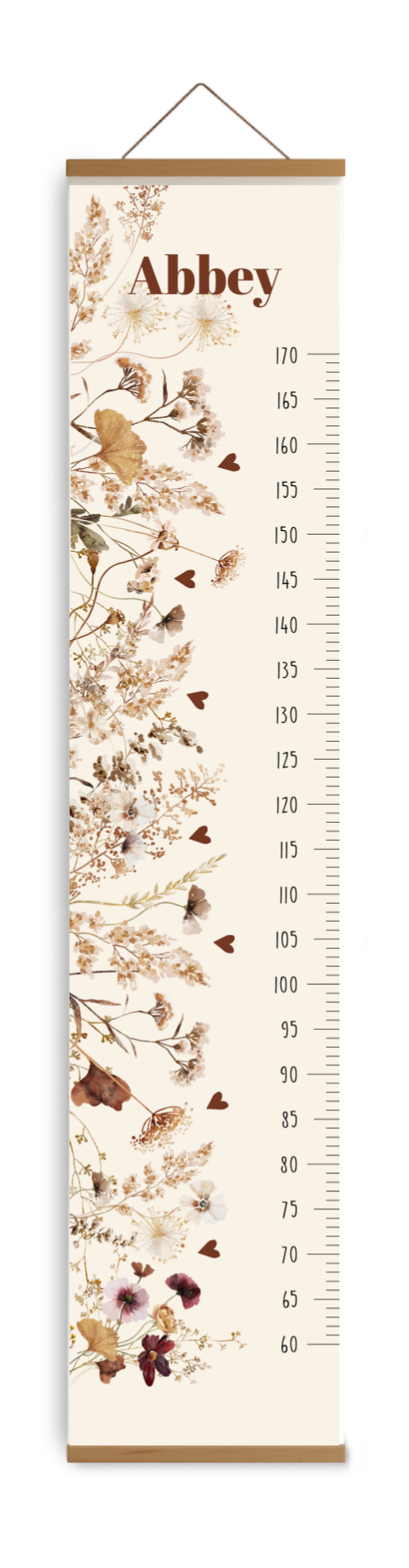 Groeimeter met wilde droogbloemen