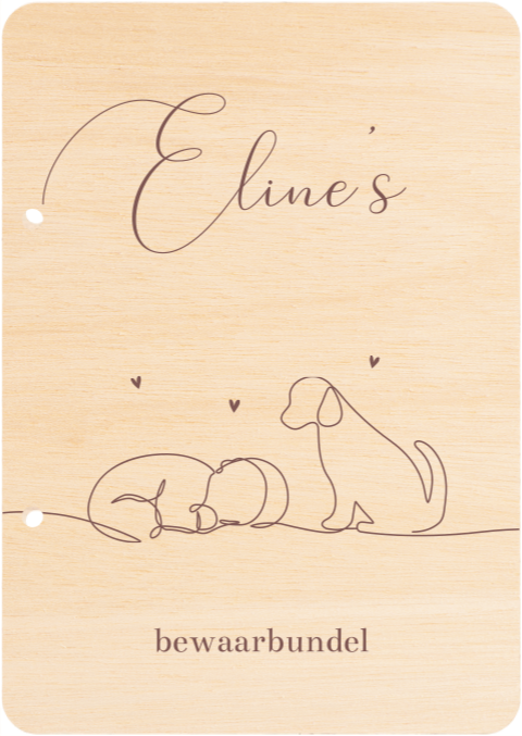 Kaartenbundel oneline meisje met hond
