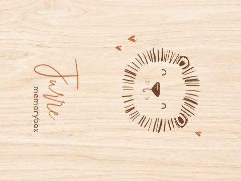 Memorybox met stoere leeuw