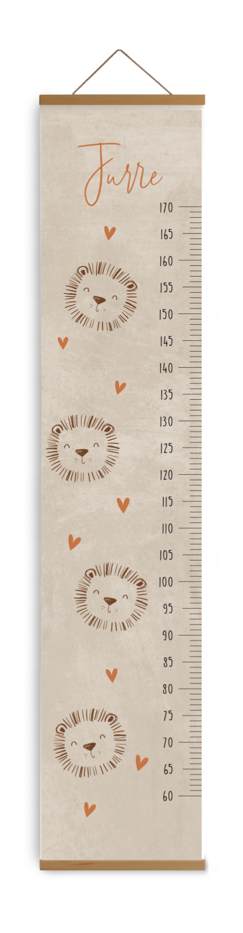 Stoere groeimeter met leeuw