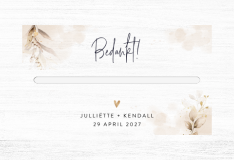 Enveloppenkist met beige bladeren en spetters