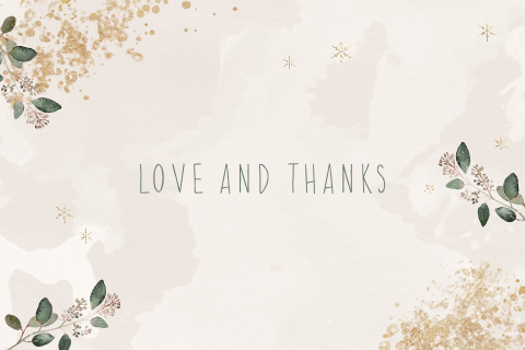 Rouw bedankkaartje steun en medeleven in kerstsfeer