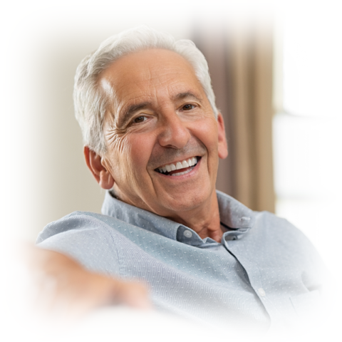 Rouwkaart met foto en een zacht kader