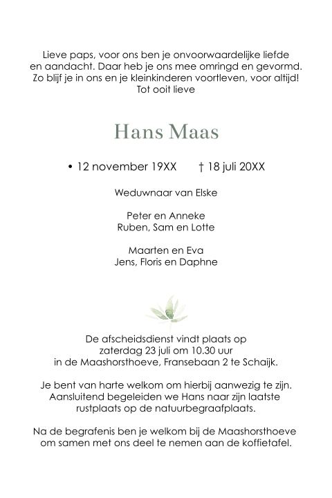 Kaart binnenkant