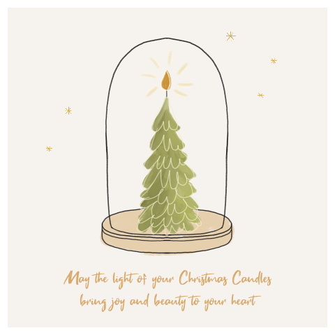 Maak een liefdevol kerstkaartje christmas candle joy and beauty