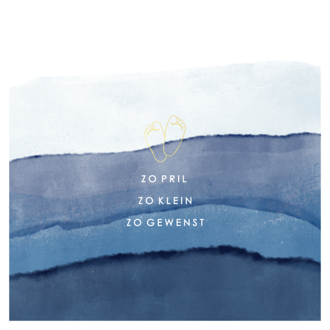 Wenskaart stil geboorte voetjes zo pril zo gewenst