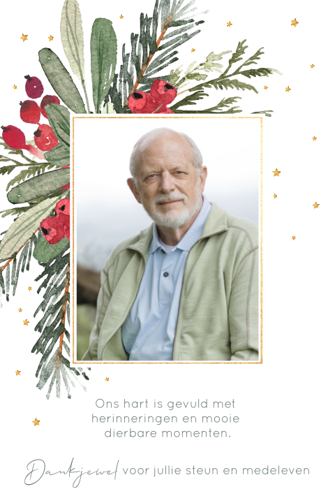 Maak een bedankkaartje rouw in kerststijl, voor wat extra troost