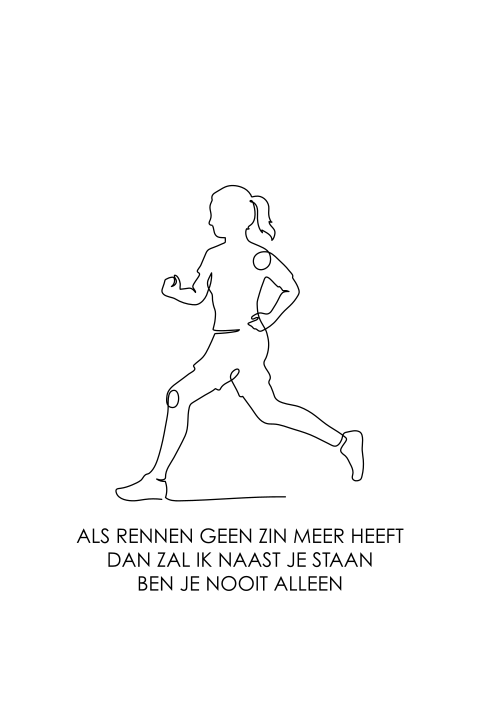 Rouwkaart hardlopen