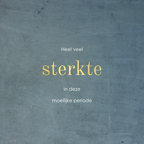 Wenskaart sterkte met goudfolie
