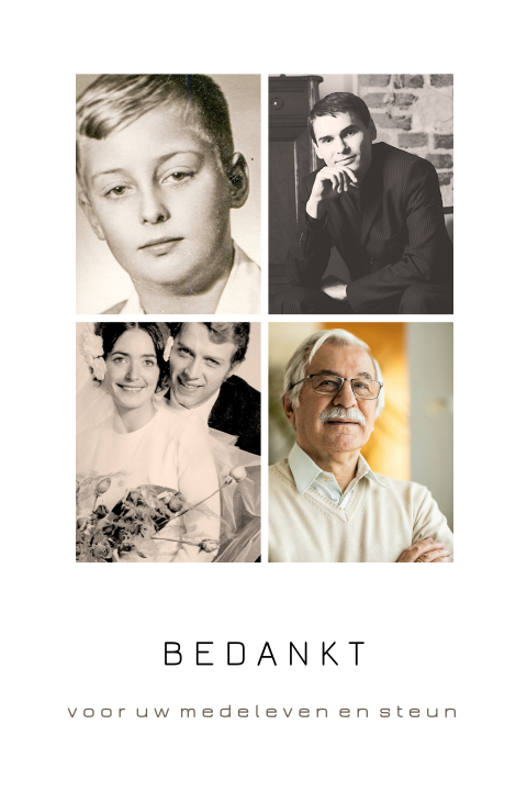 Bedankkaartjes na overlijden met persoonlijke foto's