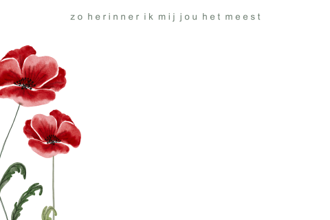 Condoleancekaartje klaproos