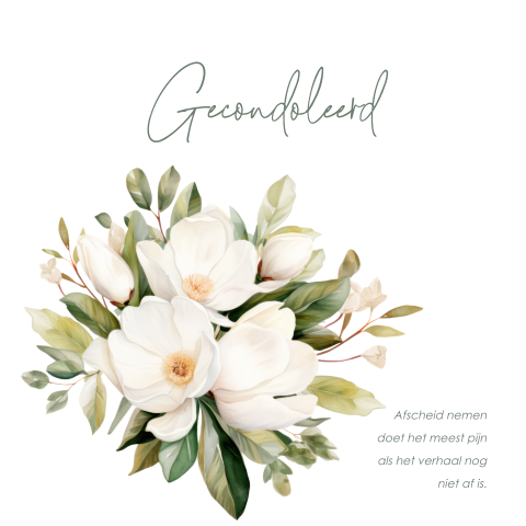 Gecondoleerd thema bloemen