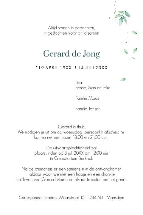 Kaart binnenkant