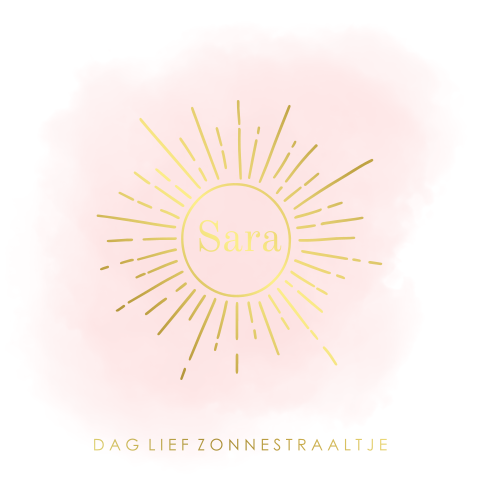 Liefdevol rouwkaartje baby met zon – ontwerp eenvoudig zelf