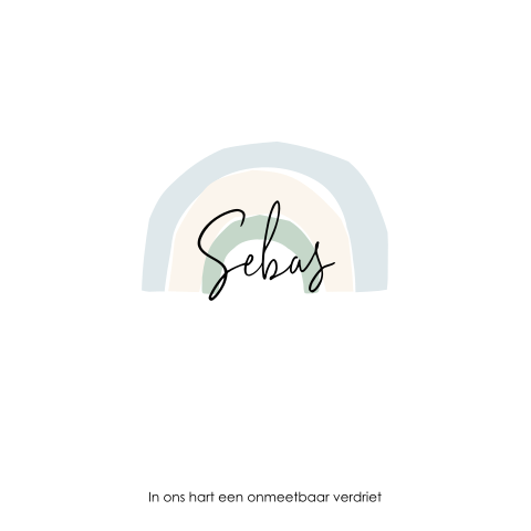 Rouwkaartje regenboog