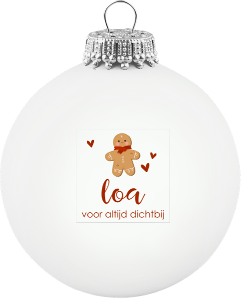 Ontwerp je kerstbal | Met quote: Voor altijd dichtbij