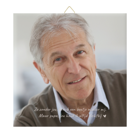 Keramiek herinneringstegeltje bijzonder persoon, je papa