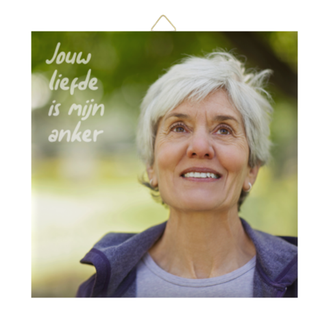 Tegeltje ‘Jouw liefde is mijn anker’ met foto | Woondecoratie