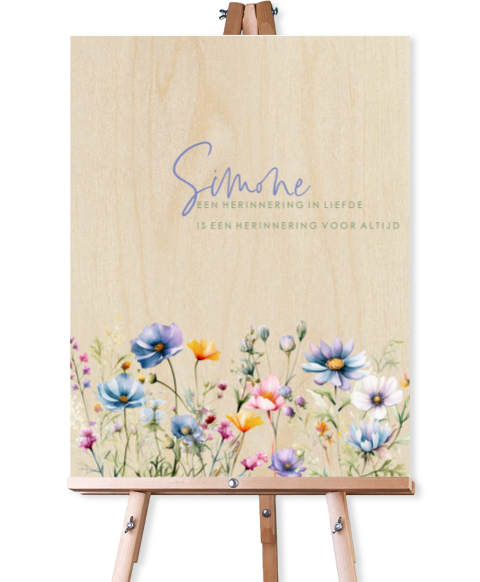 Welkomstbord | veldbloemen aquarel 