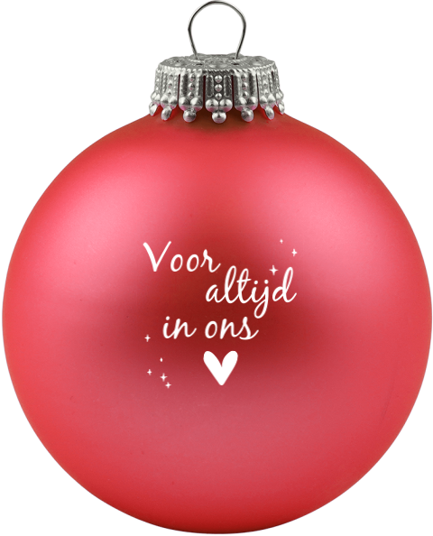 Ontwerp je kerstbal | Tekst: Voor altijd in ons hart