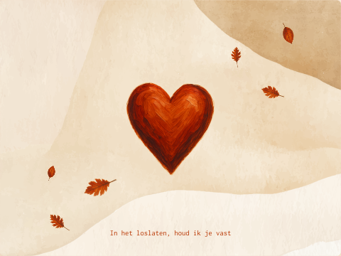 Houten herinneringskist overlijden | Memorybox met hart symbool