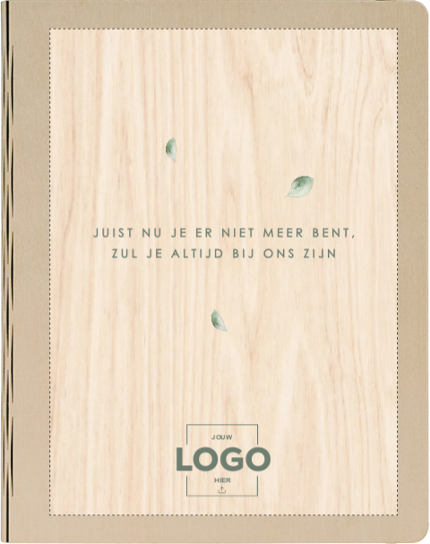 Houten condoleance omslag met subtiel design - kies jouw stijl