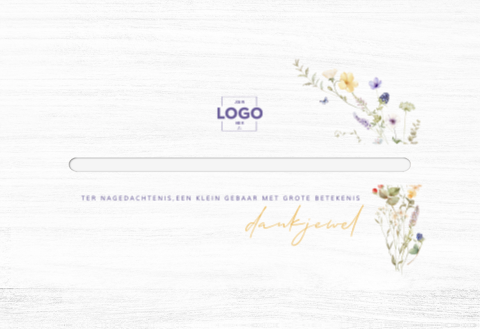 Collectekist inspiratie met bloemen | toepasbaar met logo