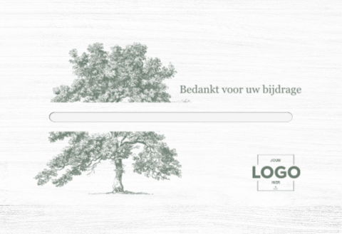 Collectekist white wash design met boom en logo