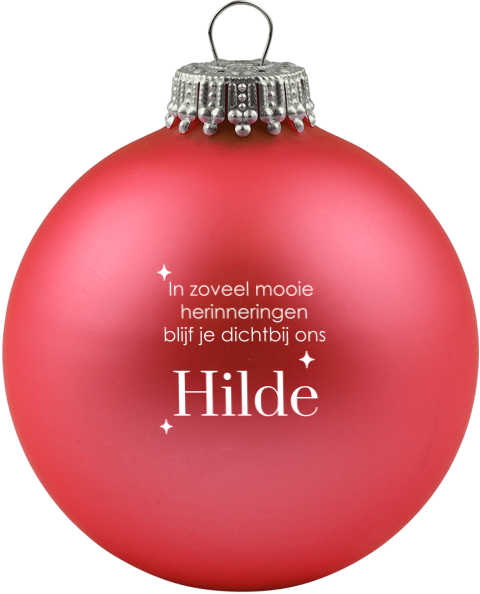 Kerstbal in zoveel mooie herinneringen blijf je dichtbij ons