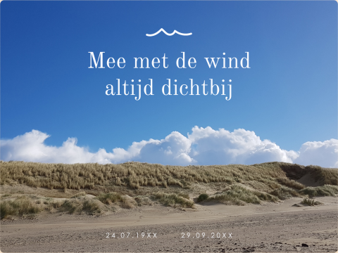Memorybox overlijden zee en duinen | Houten herinneringskist