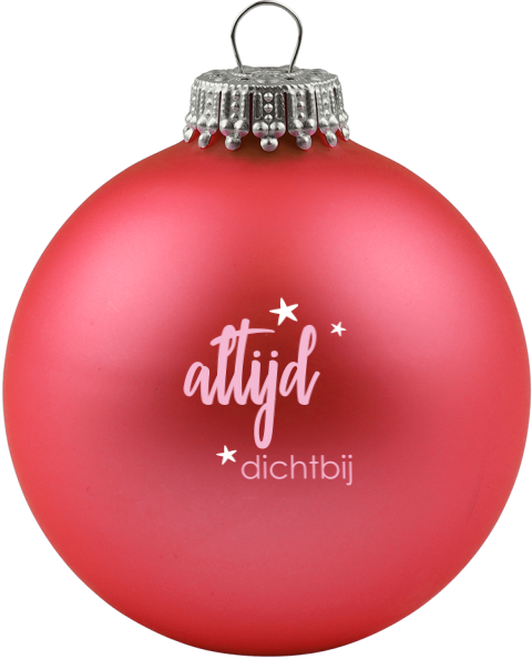 Gepersonaliseerde kerstbal | Quote: Altijd dichtbij
