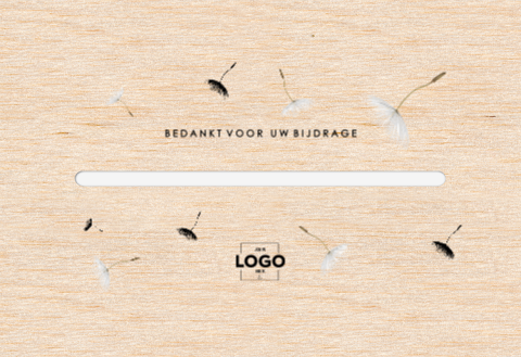 Collectekist met paardenbloempluisje - voeg logo toe