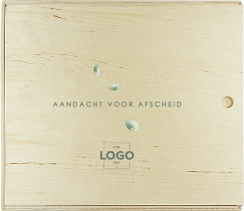 Houten bewaarbox voor uitvaartondernemers - subtiel design