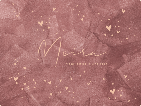 Memorybox overlijden baby | Herinneringskist met hartjes design